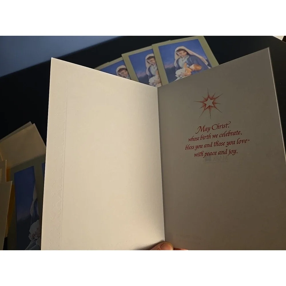 Plus Mark Religious 8 Christmas Holiday Cards‎ Mary With Baby Jesus Envelopes